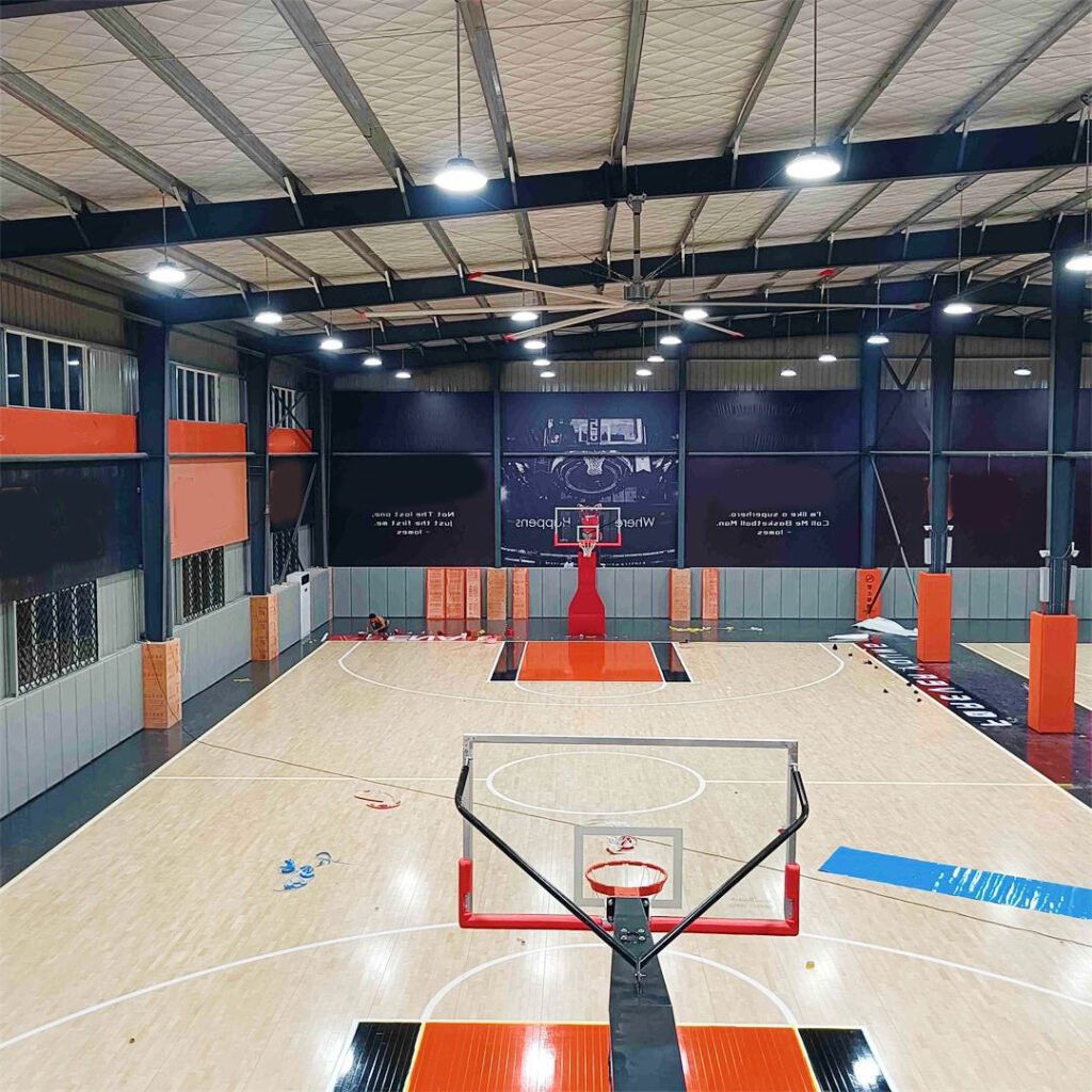 HVLS suspended ceiling fan for basketball court